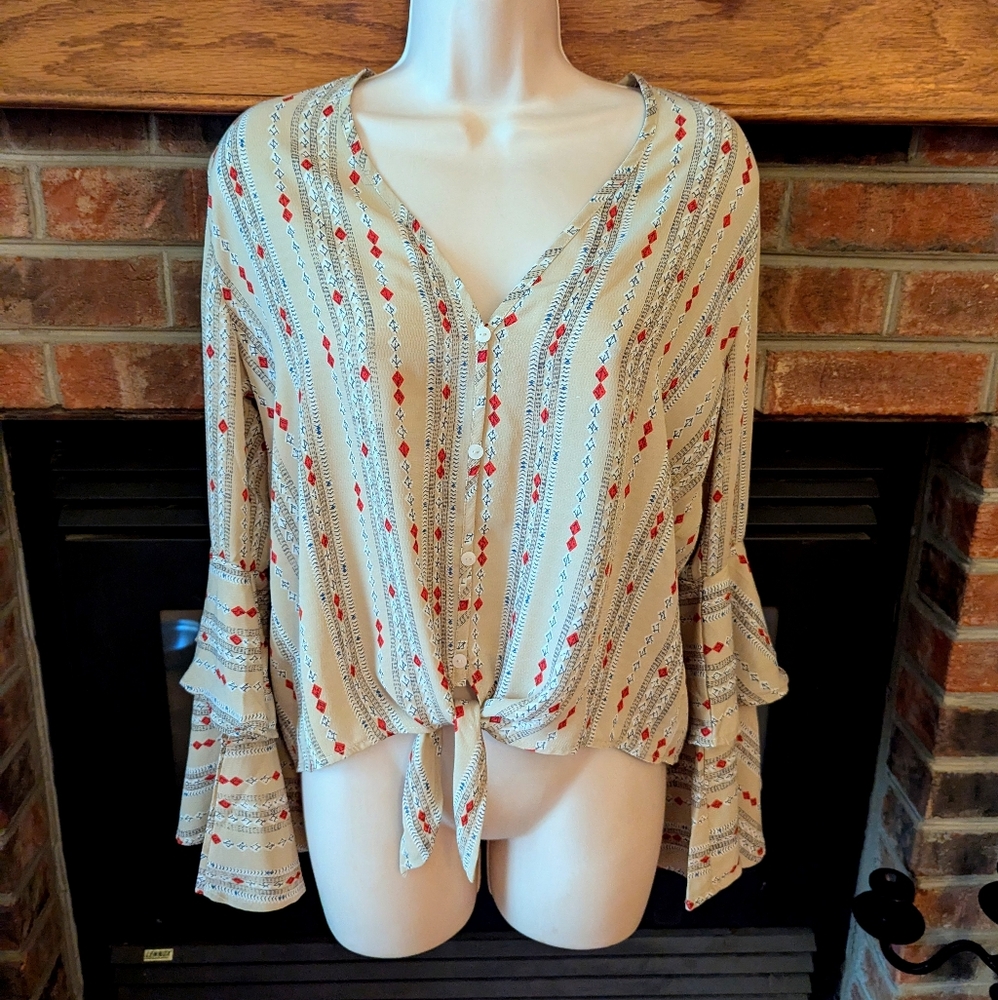 ACOA brand bohemian blouse womens size medium
